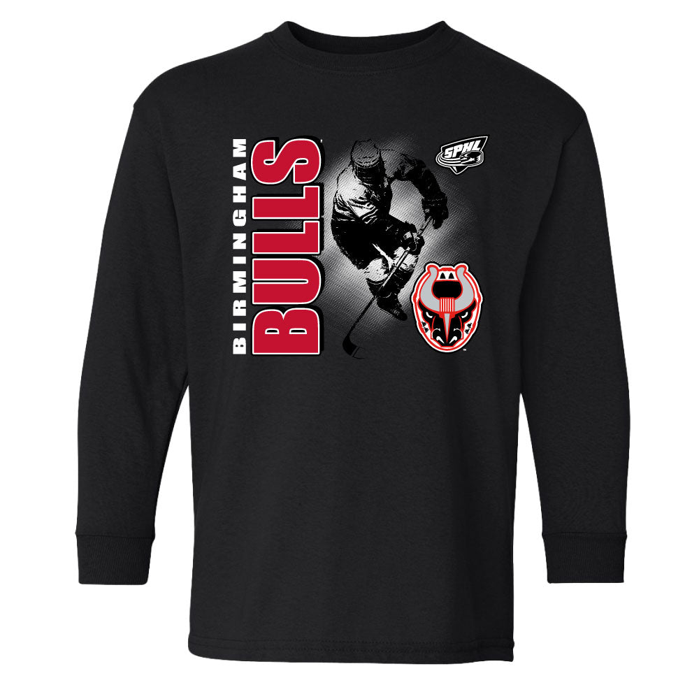 Black Youth Player  LS Tee