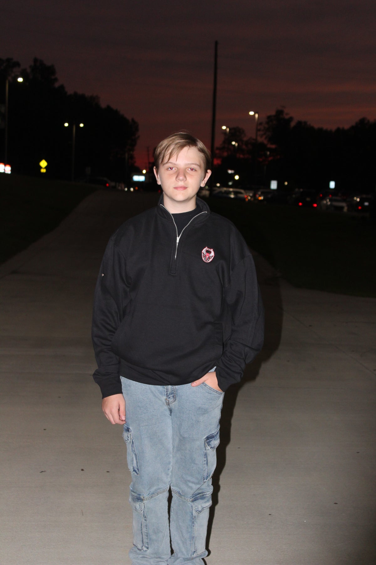 Emb Black 1/4 Zip